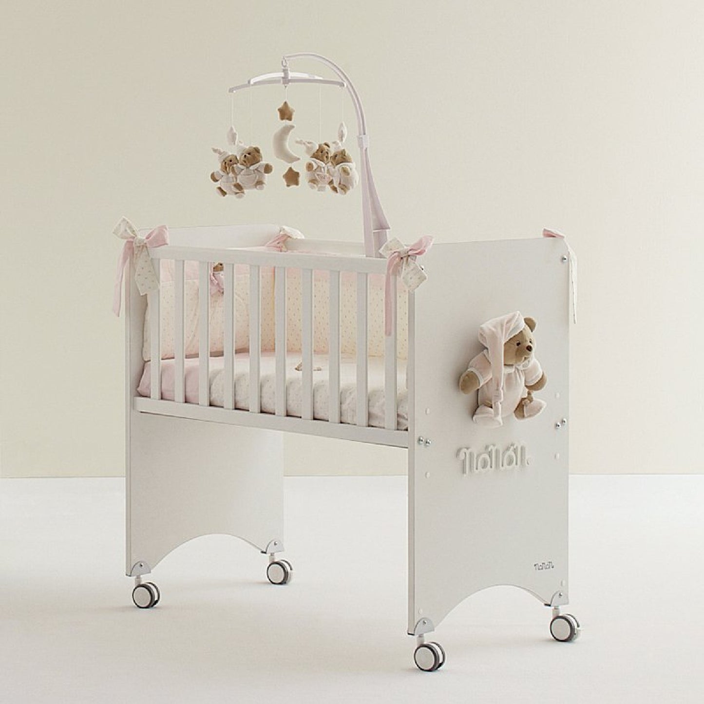 Letto Co-sleeping Puccio Rosa Con Materasso-Nanan official