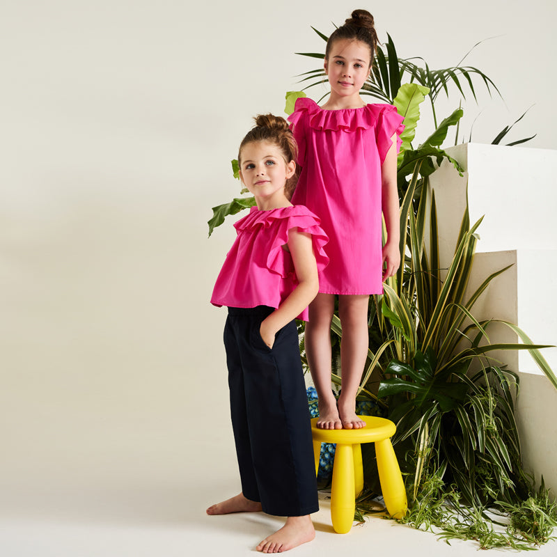 Blusa fucsia con frappe-Nanan official