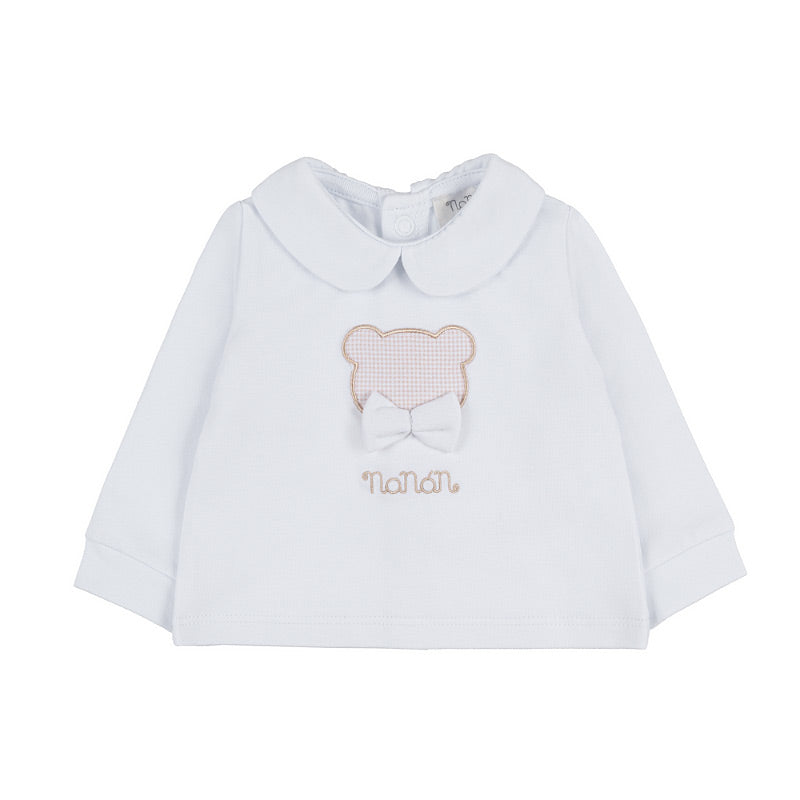 Tutina 2pcs c/orsetto e fiocco bianco - Nanan official