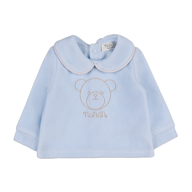 Tutina 2pcs c/orsetto azzurro - Nanan official