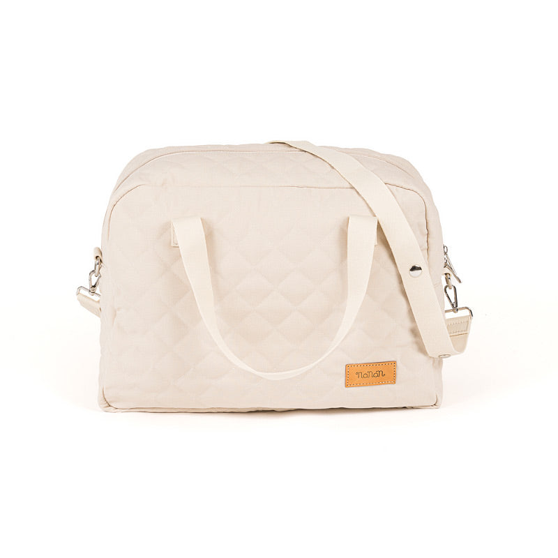Borsa mamma in tessuto beige - Nanan official