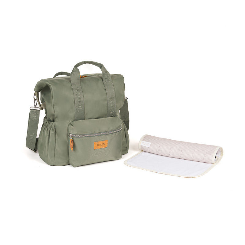 ナナン Nanan Puccio Baby Bag マザーズバッグ Green nylon mom backpack - Nanan official