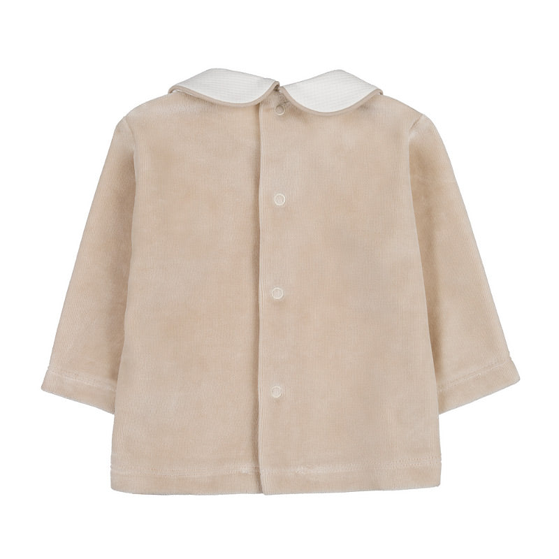 Tutina due pezzi beige in piquet - Nanan official