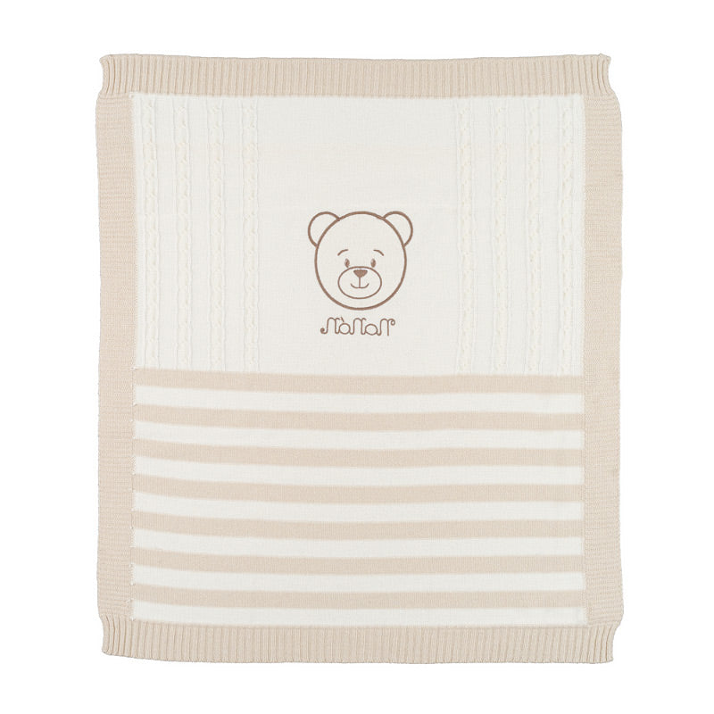 Coperta beige con orsetto - Nanan official