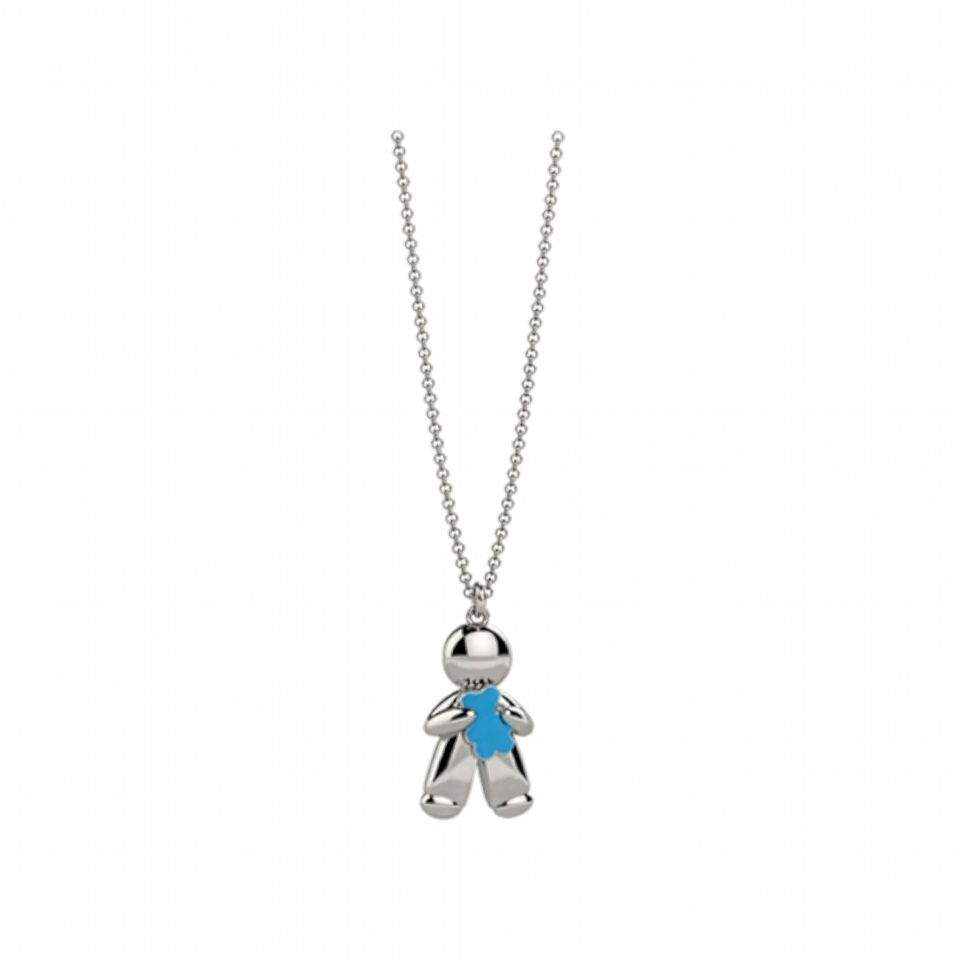 Ciondolo Tato's Baby in Argento con Orsetto Azzurro-Nanan official