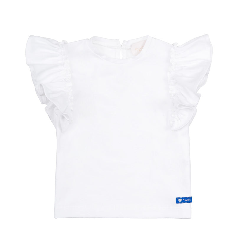 T-shirt bianca con frappe-Nanan official
