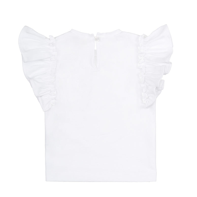T-shirt bianca con frappe-Nanan official