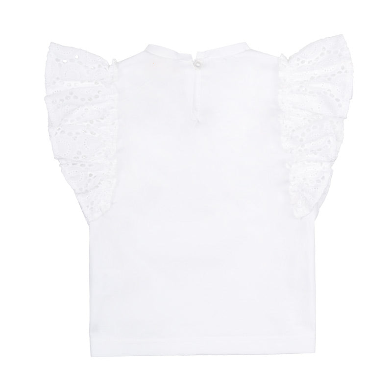 T-shirt bianca con frappe-Nanan official
