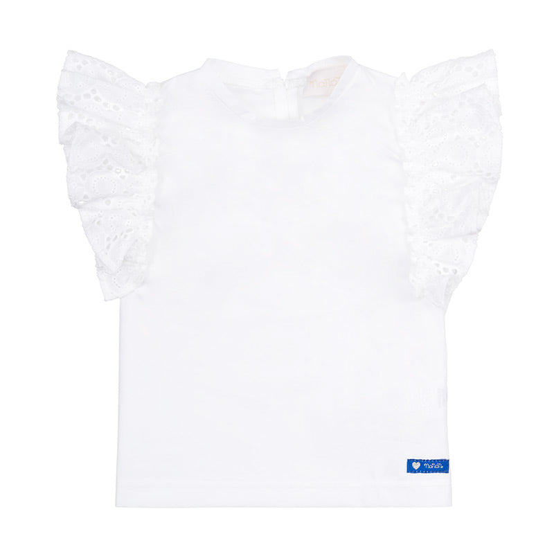 T-shirt bianca con frappe-Nanan official