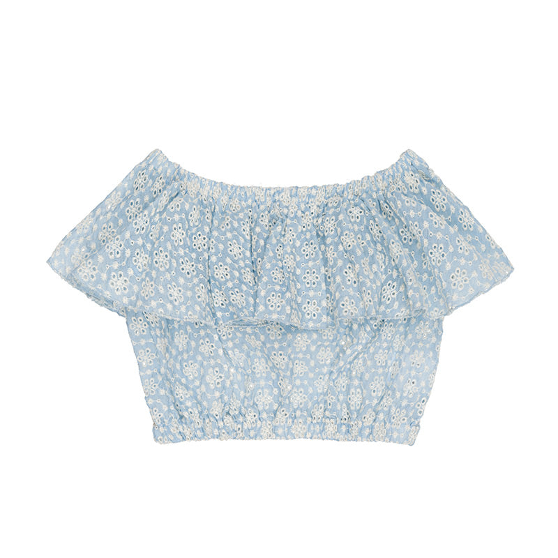 Blusa in stangallo azzurra-Nanan official