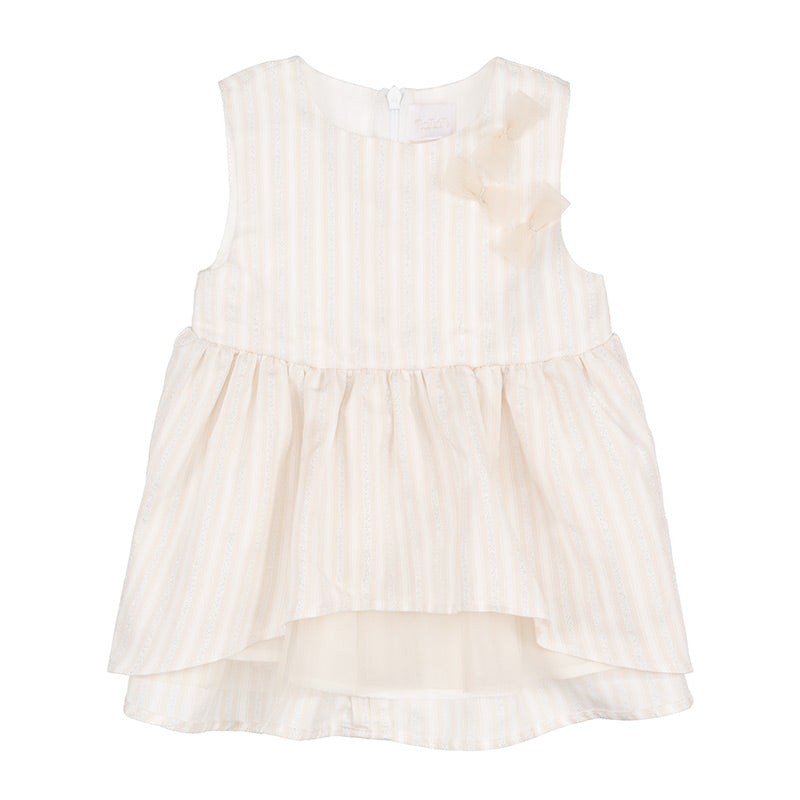 Blusa smanicata a righe panna-Nanan official