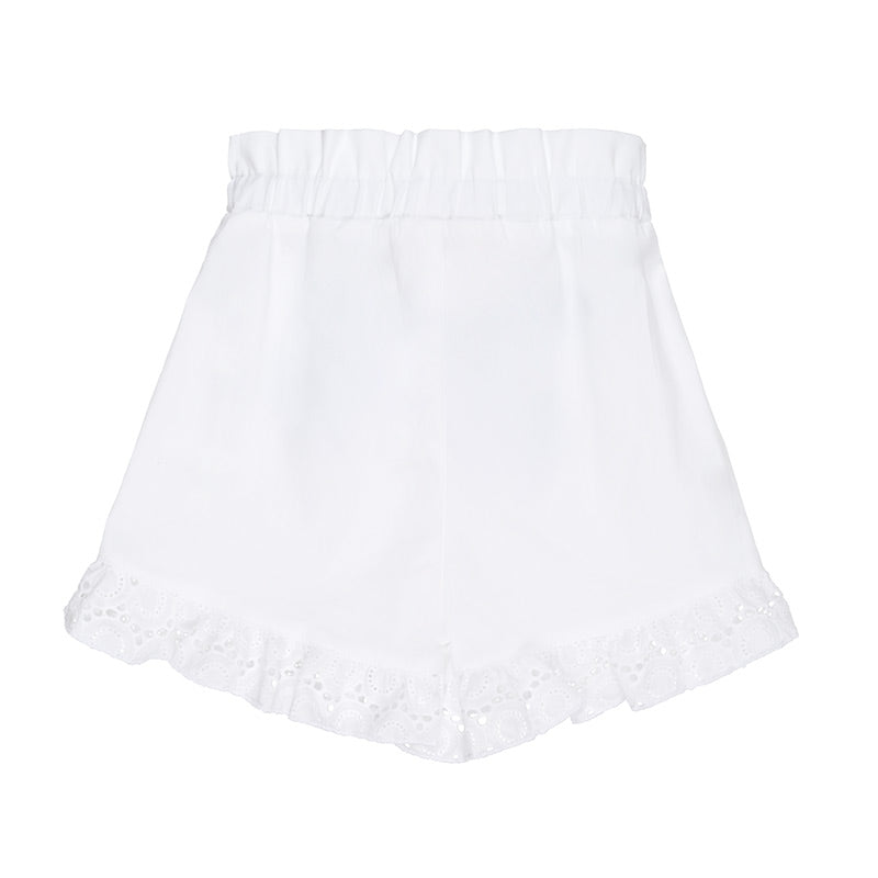 Shorts bianchi con fiocco blu-Nanan official