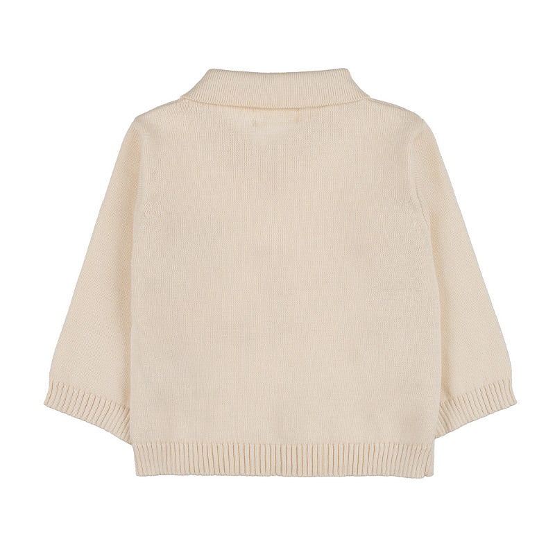 Cardigan con colletto e ricamo-Nanan official
