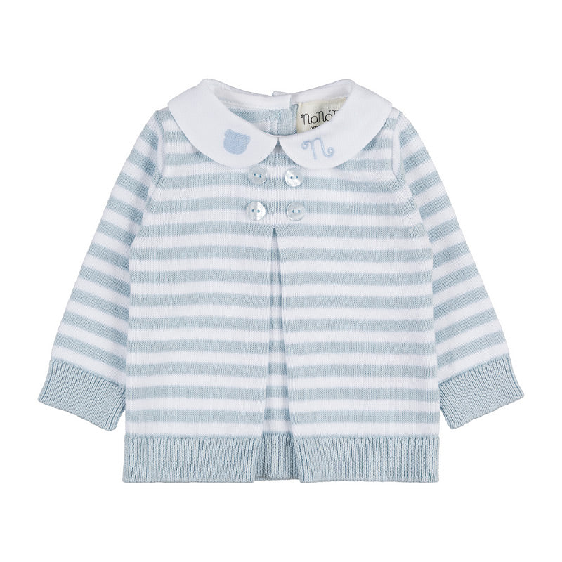 Tutina 2 pezzi a righe azzurre - Nanan official