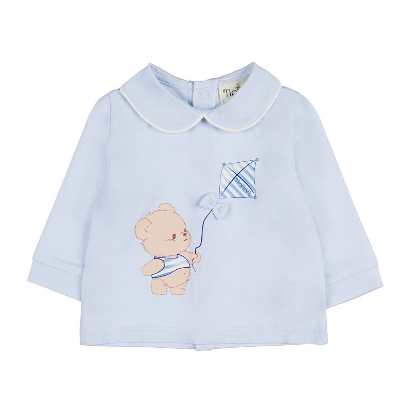 Tutina due pezzi azzurra con orsetto-Nanan official