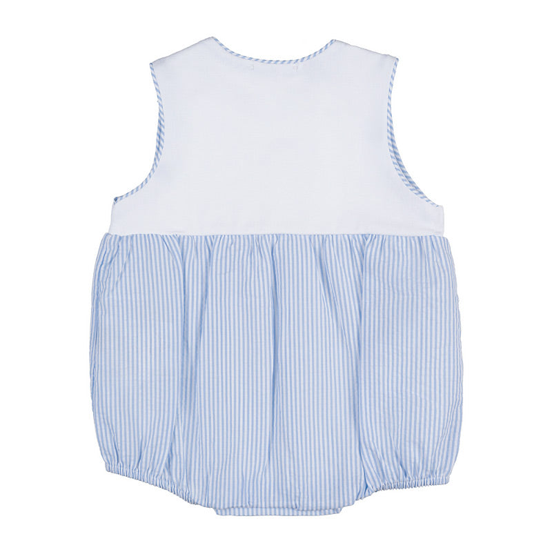 Pagliaccetto bianco c/colletto a righe - Nanan official