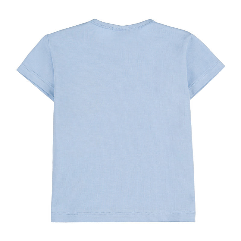 T-shirt azzurra a mezza manica c/tartaruga - Nanan official