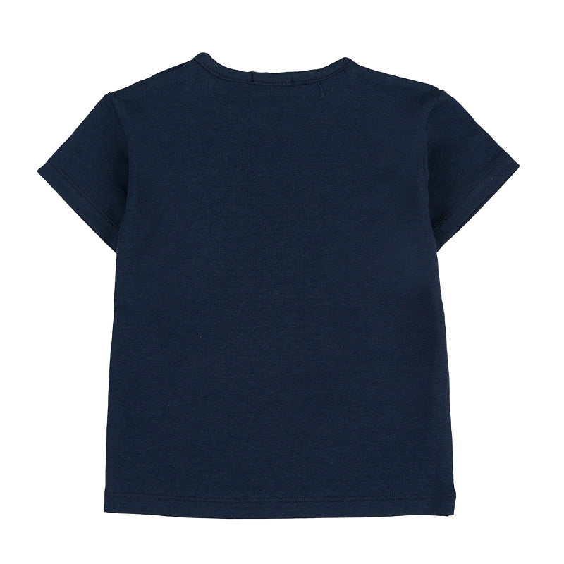 T-shirt blu a mezza manica c/tartaruga - Nanan official