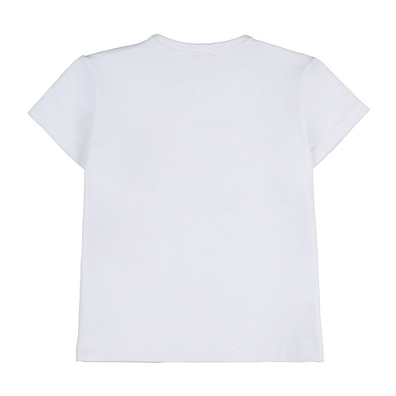 T-shirt bianca a mezza manica c/tartaruga - Nanan official