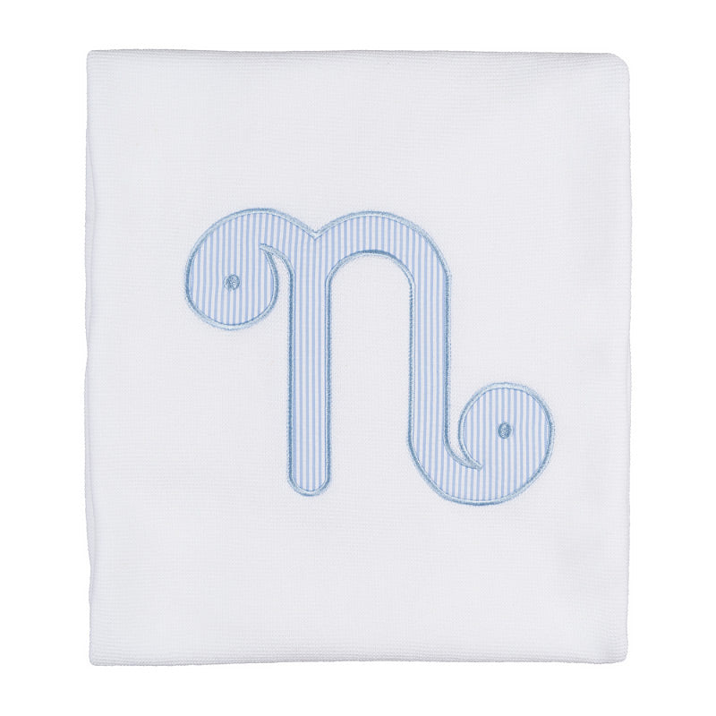 Coperta bianca c/ricamo a righe - Nanan official