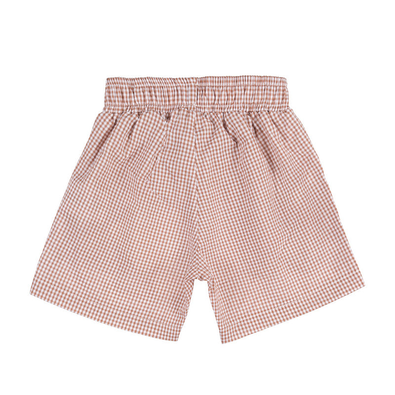 Shorts in vichy marrone - Nanan official