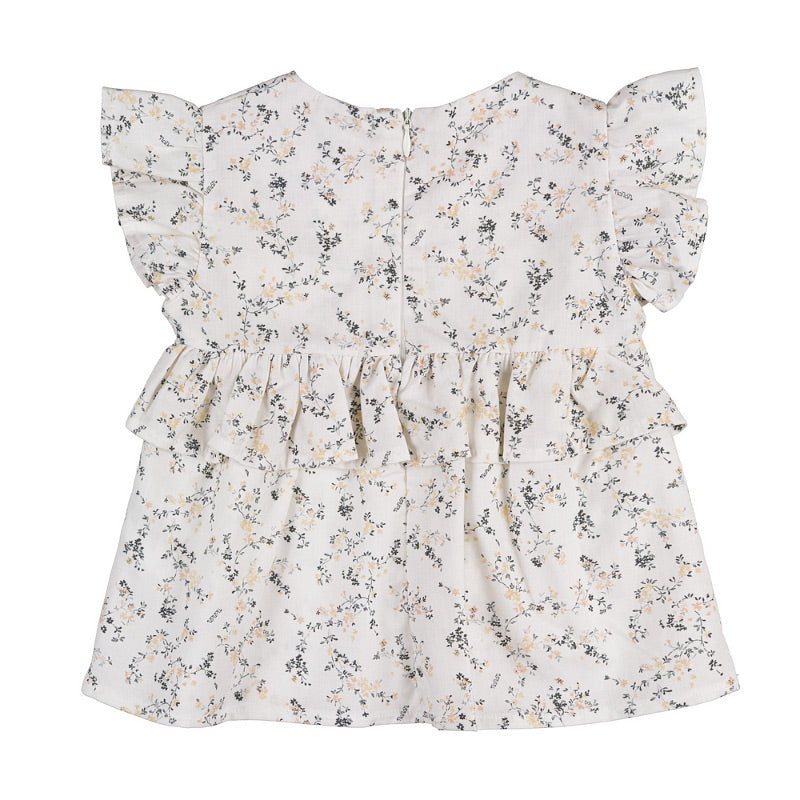 Blusa fiorata c/frappe - Nanan official