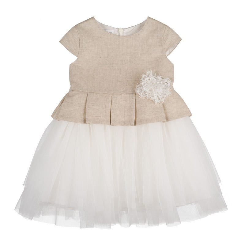 Abito in lino beige con corpetto - Nanan official