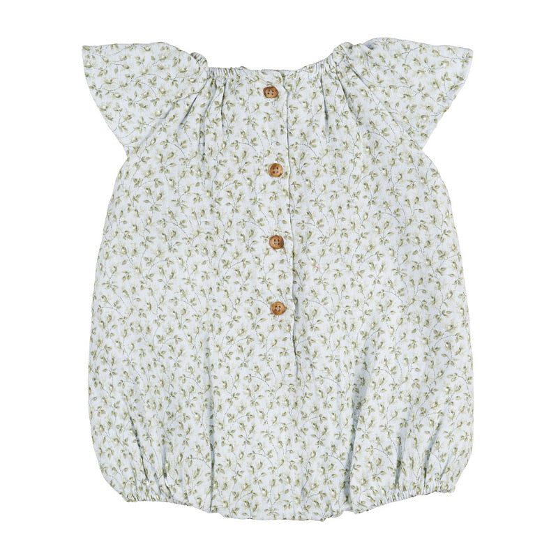 Body azzurro in garza a fiori-Nanan official