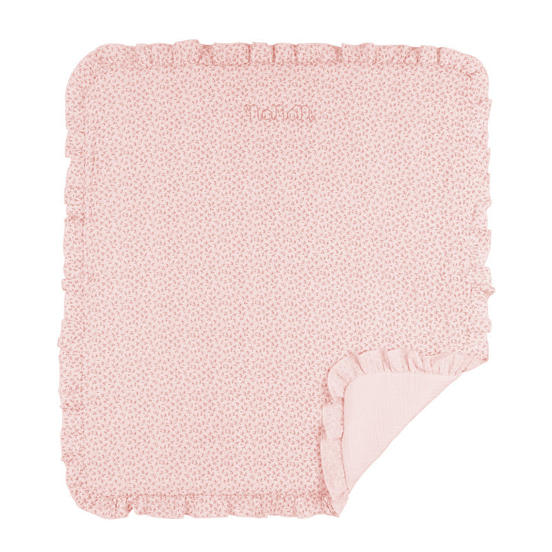 Coperta rosa a fiori con rouches - Nanan official