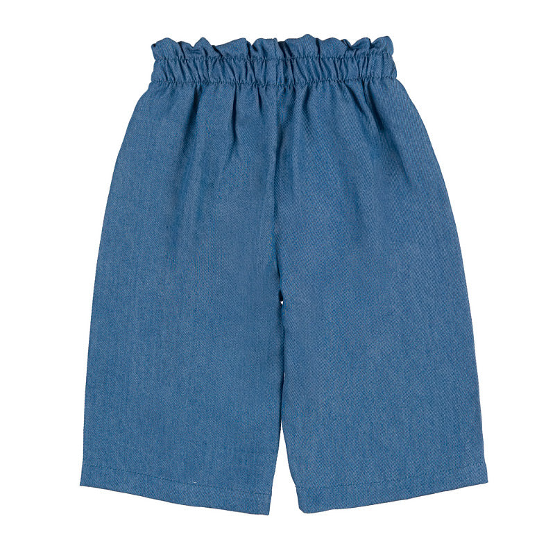 Pantalone lungo in chambray blu - Nanan official