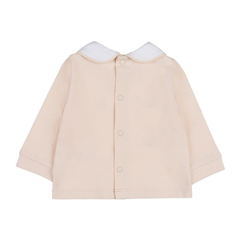 Tutina due pezzi beige in jersey con ricami - Nanan official