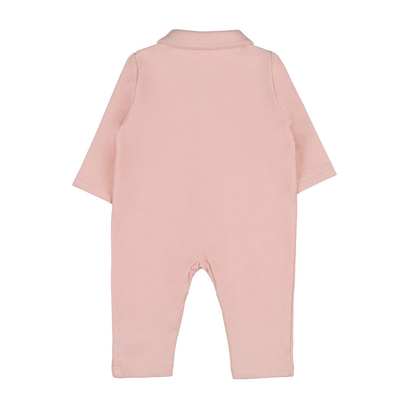 Tutina aperta davanti rosa con orsetto e rombi - Nanan official