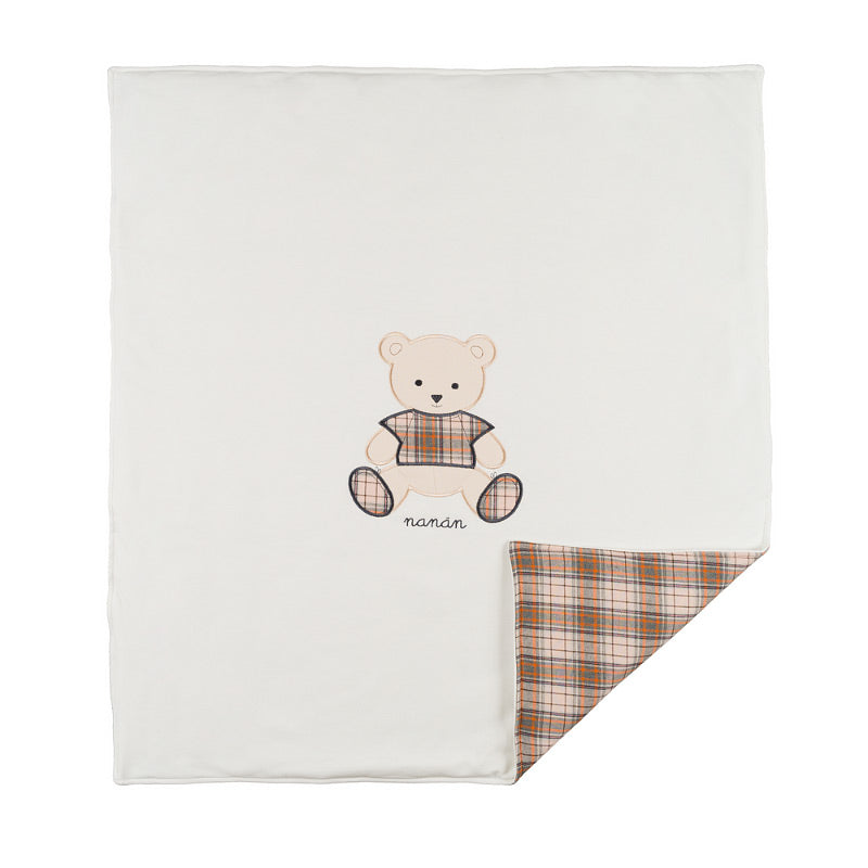 Coperta bianca con orsetto - Nanan official