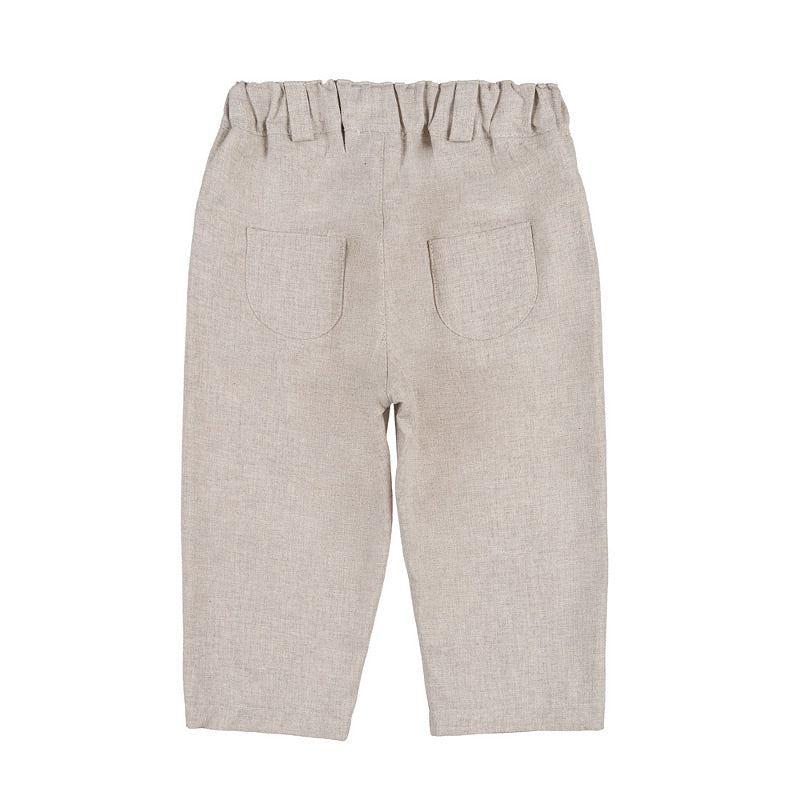 Pantalone beige con tasche e orsetto - Nanan official