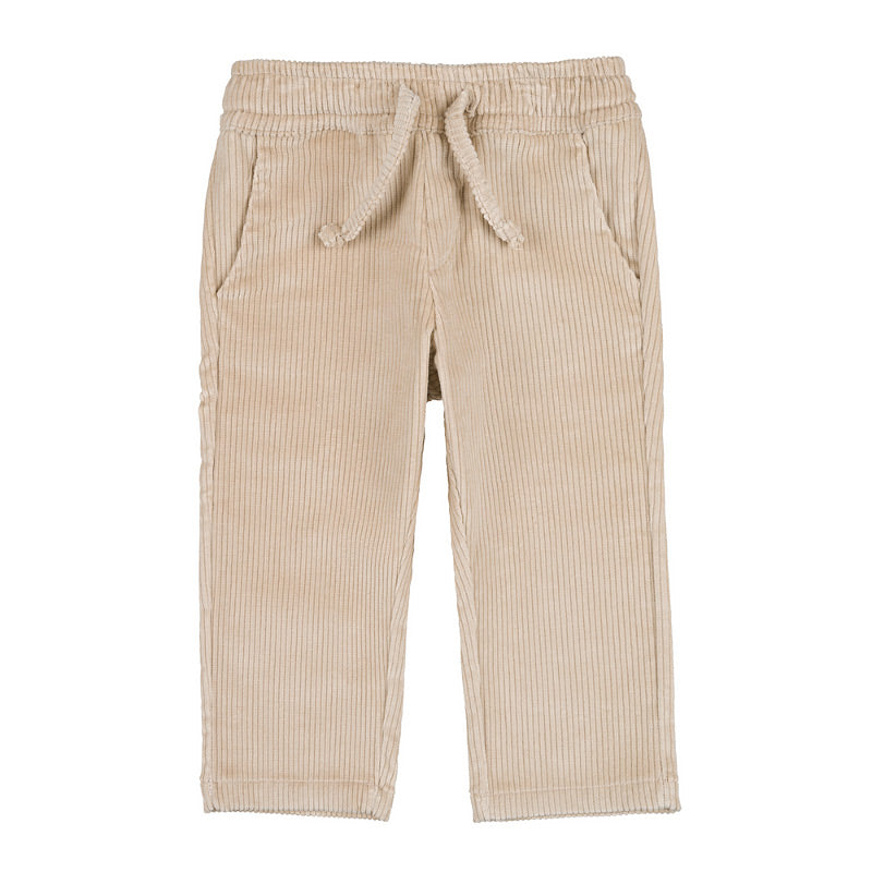 Pantalone beige a coste con coulisse - Nanan official