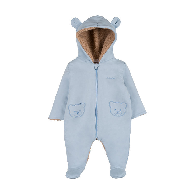 Tutone imbottito azzurro con tasche orsetto - Nanan official