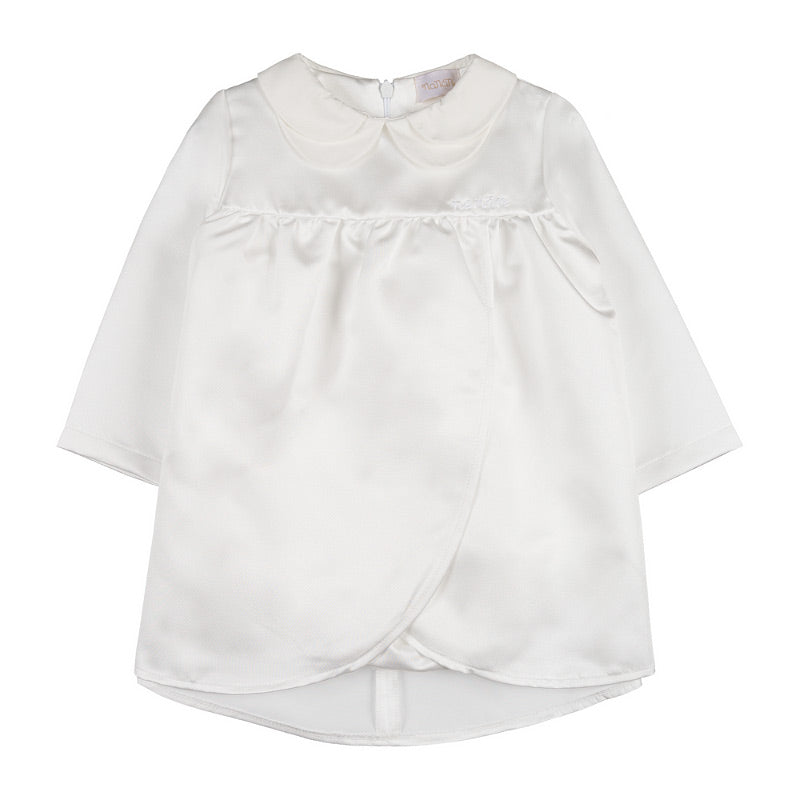 Abito bianco a body con doppio colletto - Nanan official