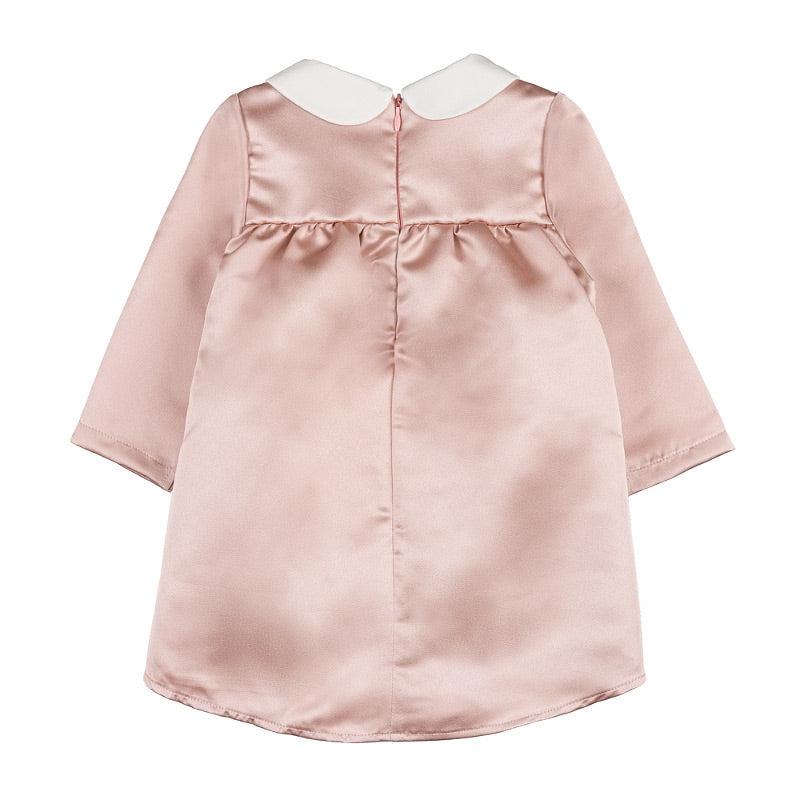 Abito rosa a body con doppio colletto - Nanan official