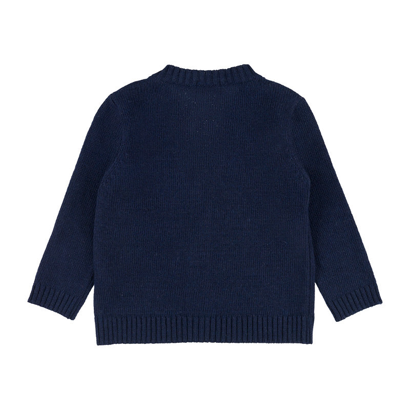 Cardigan blu con orsetto - Nanan official