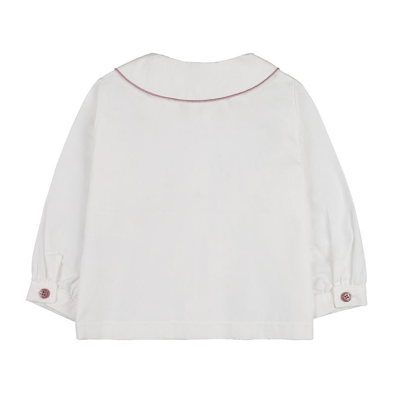 Camicia con collo con rifiniture rosa - Nanan official