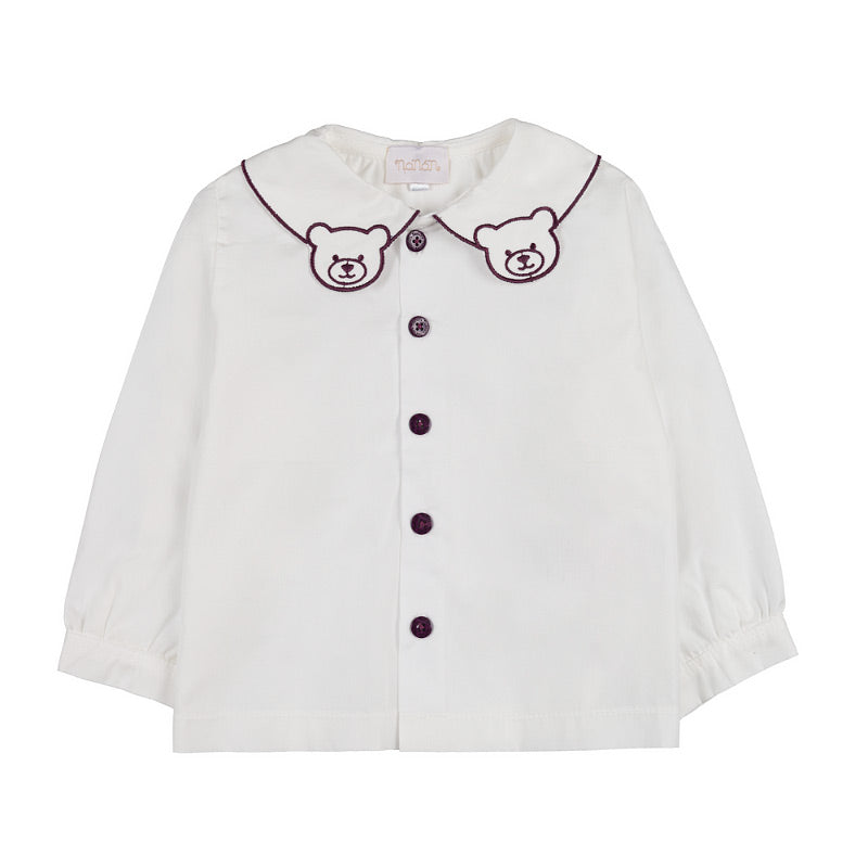 Camicia con collo con rifiniture viola - Nanan official
