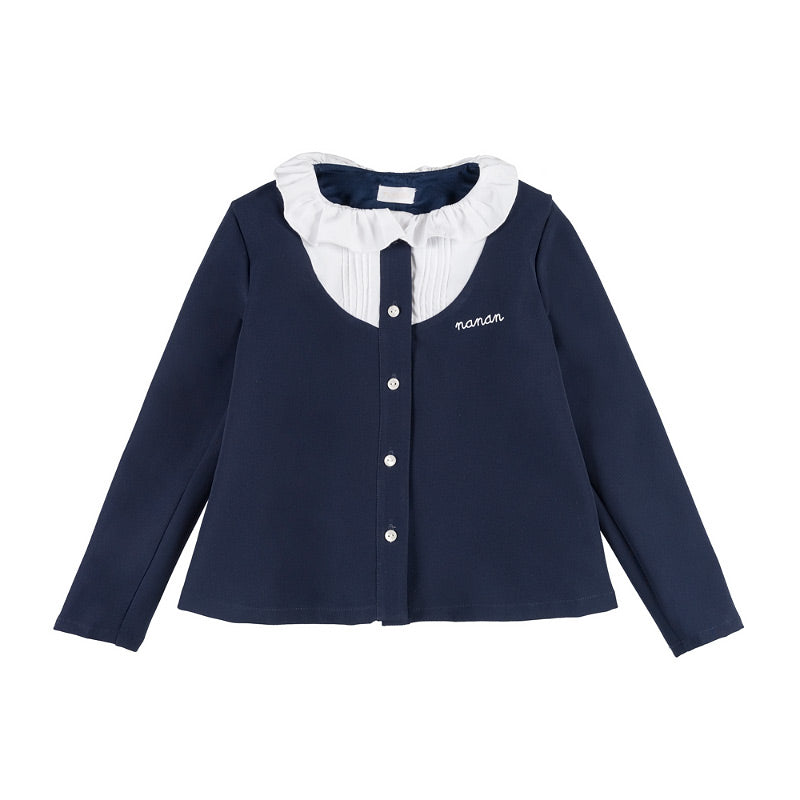 Blusa blu aperta davanti - Nanan official