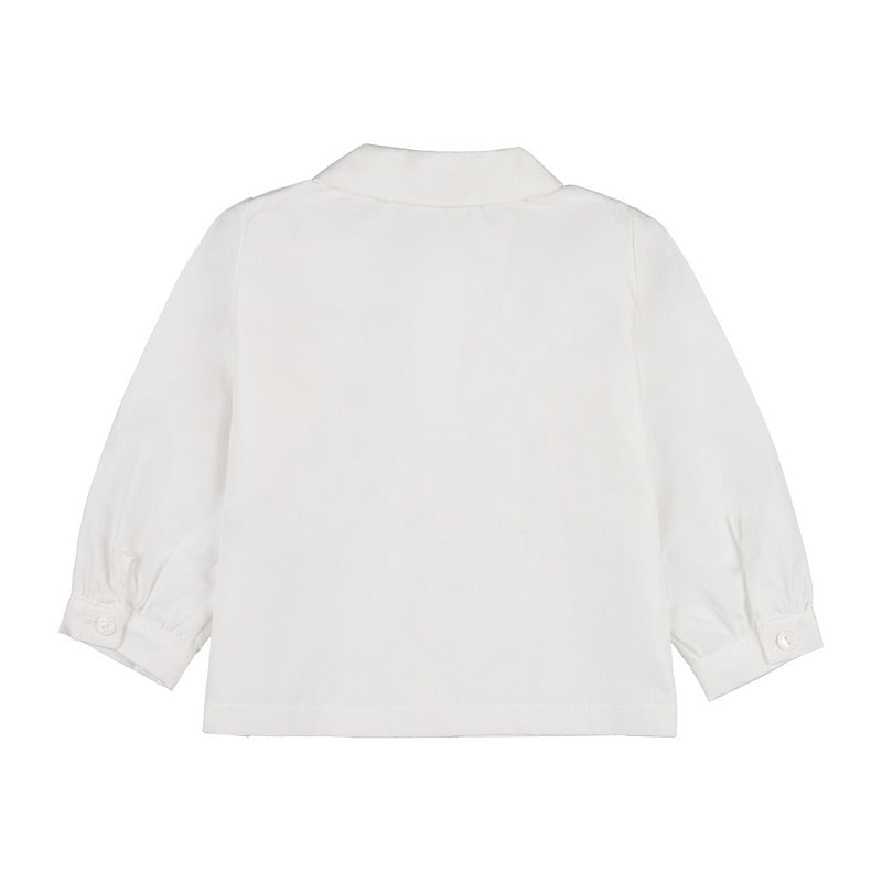 Camicia bianca con taschino con stampa allover rosa - Nanan official