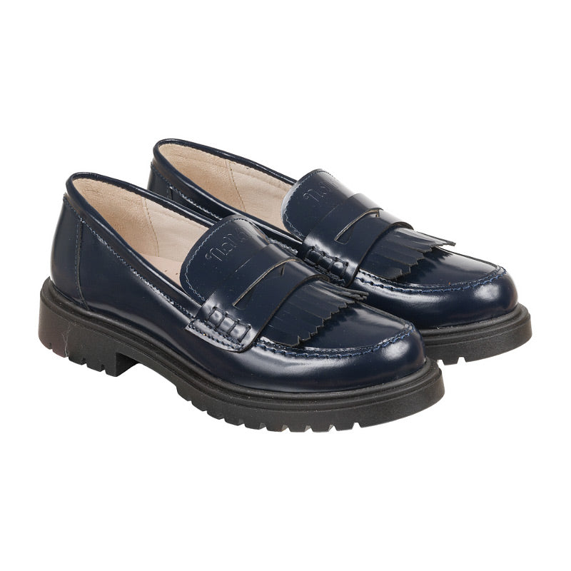 Mocassino blu con frange - Nanan official