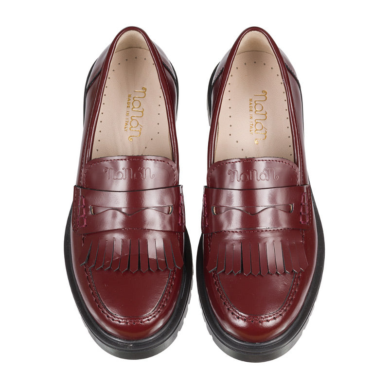 Mocassino rosso con frange - Nanan official
