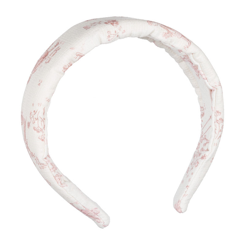 Cerchietto imbottito rosa con stampa allover - Nanan official