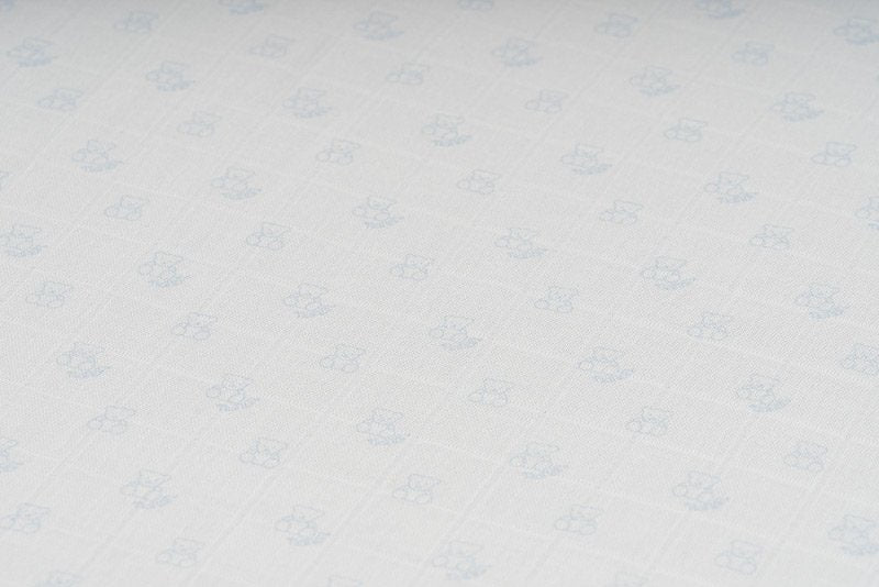 Mussola all over orsetti 80x80 azzurro - Nanan official