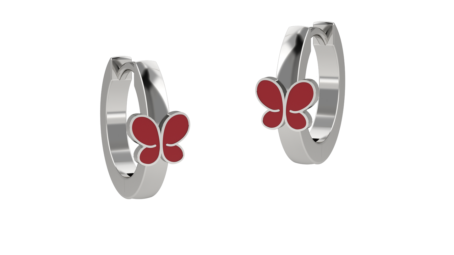 Orecchino Cerchio Farfalla Arg 925 - Nanan official