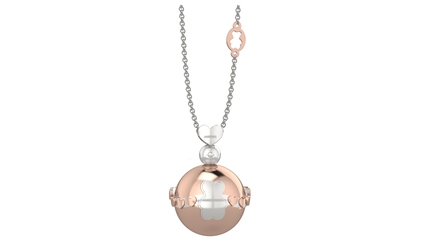 Pendente Ag 925 Con Bolas Rosa In Metallo - Orso - Nanan official
