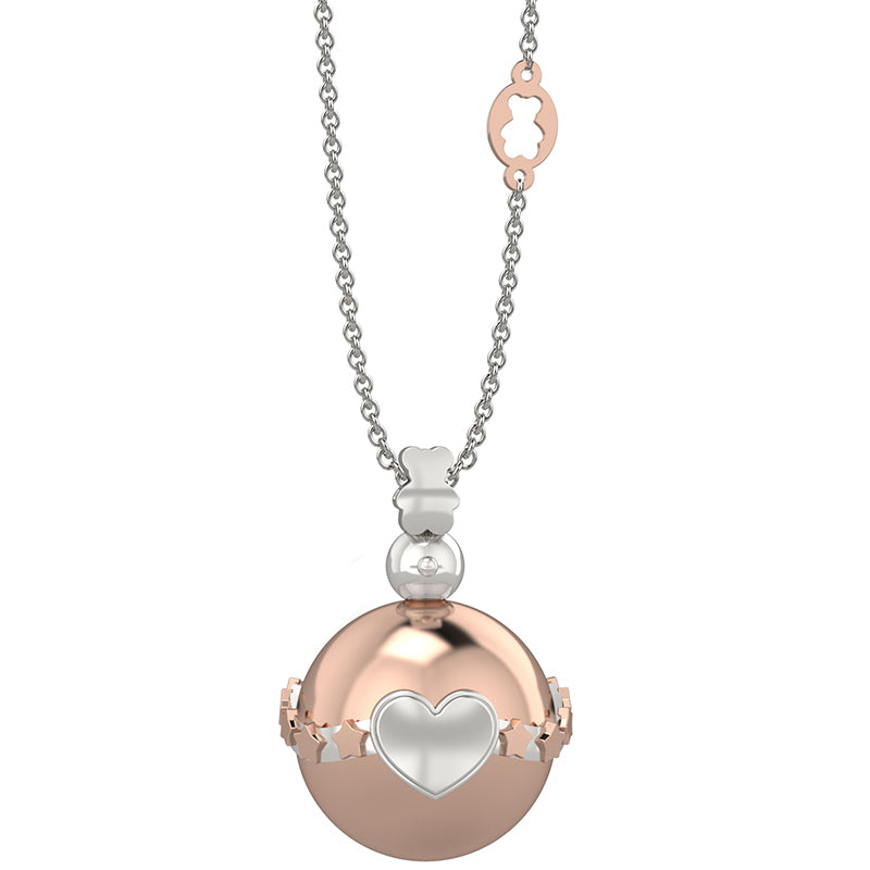 Pendente Ag 925 Con Bolas Rosa In Metallo - Cuore - Nanan official
